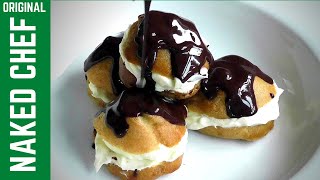 Chocolate PROFITOROLE recipe  How to make Profiteroles  Choux pastry [upl. by Eidassac]