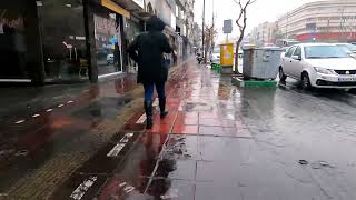 4k Walking from West Urmia Street to Tawheed Crossroads in Tehran Iran in the snow [upl. by Beitch183]