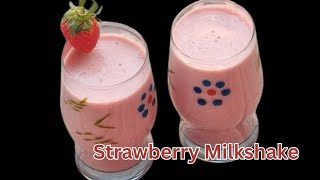 Strawberry Milkshake Easy Summer Drink Milkshake Recipes [upl. by Munster]