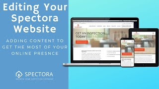 How to Edit amp Add Content to Your Spectora Website  Spectora [upl. by Auqenaj]