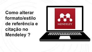 Como alterar a formatocitação do Word no Mendeley [upl. by Moe819]