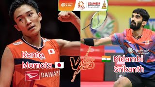 Kento Momota vs Kidambi Srikanth Quarter Final  Badminton Asia Team Championship 2024 [upl. by Hbahsur]