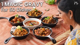 Magic Gravy I 1 Gravy for 50 dishes I All Purpose Gravy I 1 मसाले से बनाएँ 50 डिश I Pankaj Bhadouria [upl. by Marla907]