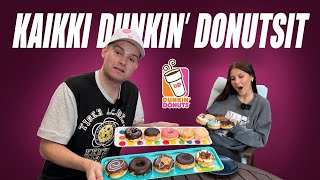 Syötiin Koko Dunkin Donuts Menu [upl. by Nowed]