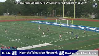 Herricks High Schools Girls JV Soccer vs Mepham HS 91824 [upl. by Genesa]