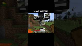 Minecraft bedrock vs Java withers minecraft minecraftshorts minecraftmemes shorts funny fyp [upl. by Ydnis24]