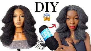 DIY PERRUQUE AFRO 4C AVEC DES BRAZILIAN WOOL😱 [upl. by Yve]