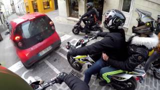 sortie entre potes  délire dans carrefour  wheeling devant la gendarmerie nationale [upl. by Refotsirk]