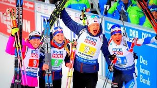 Biatlon MS 2020 Itálie Celý závod smíšených štafet i s květinovým ceremoniálem  Češi na 3 místě [upl. by Ahsirat]