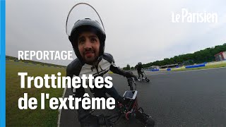 130kmh sur une trottinette électrique  bienvenue au trottinodrome [upl. by Campbell]