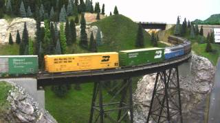 BN HO Scale Layout Model Railroad Train Video  HD JAN 2011 [upl. by Saire579]