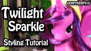 My Little Pony Twilight Sparkle Hair Styling Tutorial [upl. by Laure]