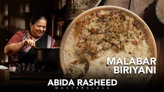 Abida Rasheed Malabar Chicken Biriyani Recipe  English Cooking Masterclass [upl. by Aneerbas]