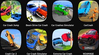 Car Crash JumpBeam Drive Car CrashCar Crashes SimulatorCar CrashCrash Car 2Car Crash Simulator [upl. by Nadabus]