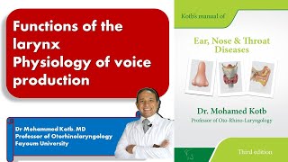 Function of the larynx amp physiology of voice production Prof Dr Qotb [upl. by Rosdniw766]