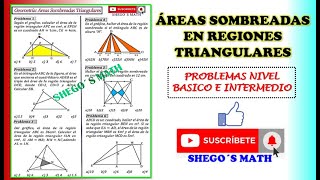 📐💪AREAS SOMBREADAS TRIANGULARES  APRENDE DESDE CERO CON PROBLEMAS TIPO ADMISION✍ [upl. by Uhp]