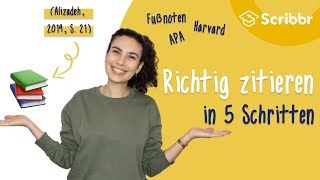 Richtig zitieren in 5 Schritten  Scribbr 🎓 [upl. by Peppie]