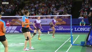 Mixed Team Bronze  SIN vs IND  WD  2014 Commonwealth Games badminton [upl. by Aneel544]