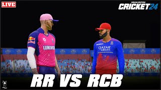 🔴Rajasthan Royals vs Royal Challengers Bengaluru 19th Match  Cricket 24 Custom League [upl. by Adlitam]