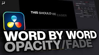 DaVinci Resolve  Word By Word with OPACITY [upl. by Milas]