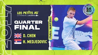 Les Petits As 2017  Boys Quarterfinal  Derrick Chen vs Hamad Medjedovic [upl. by Kravits]