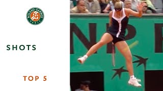 Top 5 Shots  RolandGarros [upl. by Ydnem705]