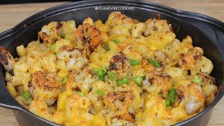 How To Make Shrimp Baked Mac amp Cheese Seafood Mac amp Cheese [upl. by Jaella]