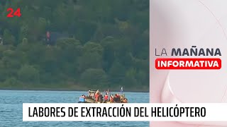 Así avanzan las labores de extracción del helicóptero del expresidente Piñera  24 Horas TVN Chile [upl. by Anialem631]