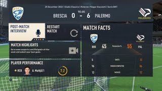 A CHRISTMAS Massacre for PALERMO  FIFA 23 MANAGER MODE [upl. by Kataway256]