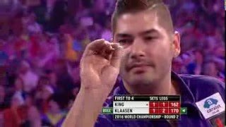 World Championship Darts 2016 Jelle Klaasen 170 finish [upl. by Curley]