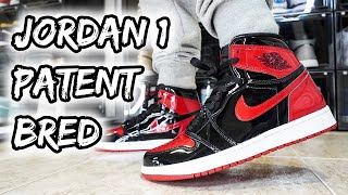 😍COMO BRILLAN ESTAS JORDAN 1 UNA DE LAS MEJORES J1 DEL 2021❤️JORDAN 1 PATENT BRED [upl. by Abisia]