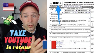 Formulaire 1042S YouTube  Les taxes à payer en France et aux US [upl. by Oker]