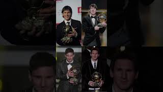 LOS 8 BALONES DE ORO DE MESSI 🐐🏆  shorts  ESPN Deportes [upl. by Norda]