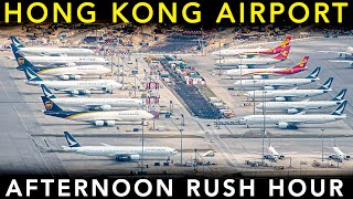 HONG KONG AIRPORT  Plane Spotting  Afternoon RUSH HOUR [upl. by Amarillas]