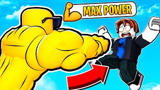 Unlocking MAX POWER in PUSHING SIMULATOR ROBLOX [upl. by Angelina814]