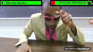 Mondo Gecko VS Principal Steinbeck with Healthbars [upl. by Orutra]