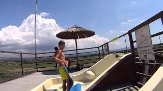 White Kamikaze Water Slide at Acqua Village Cecina [upl. by Oakman]