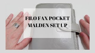 Filofax Malden Pocket Set Up June 2019  stone malden [upl. by Vanthe]