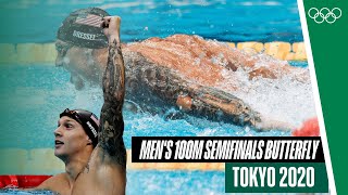 🏊🏼 Mens 100m Butterfly Semifinals Tokyo 2020 [upl. by Bail926]