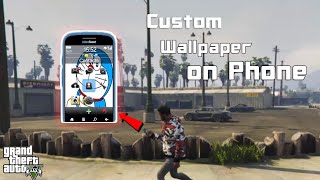 How to Use Custom Wallpaper On Phone in GTA 5  PC [upl. by Delcine]