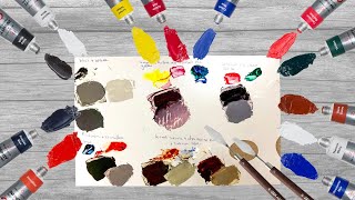 GREY OIL PAINTING COLOR MIXING TUTORIAL  Oil painting technique [upl. by Acie]