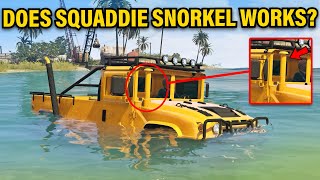 GTA 5 ONLINE  DOES SQUADDIE SNORKEL WORK Are snorkels effective in game [upl. by Nnylarej922]