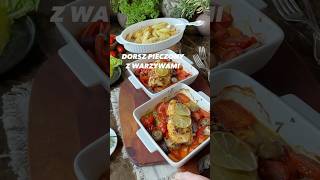 DORSZ PIECZONY Z WARZYWAMI dorsz ryba fish warzywa vegetables food shortsviral shortvideos [upl. by Takken226]