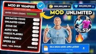 New Dream league Soccer v11230 Mod Menu 2024  DLS Mod Menu 11230 Get Unlimited Coins amp Gems 2024 [upl. by Cohbert440]