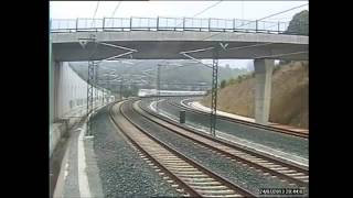 Vídeo del momento del accidente tren Alvia Madrid  Ferrol en Santiago de Compostela 2472013 [upl. by Bierman862]