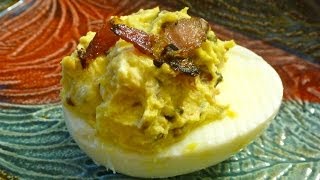 Bacon Deviled Eggs With Caramelized Onions Recipe Perfect For Easter [upl. by Peta]