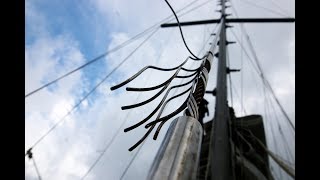 DYNEEMA Installing synthetic standing rigging on a sailboat Rigging pt II [upl. by Eessac276]