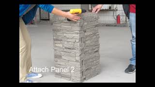 NextStone™ Slatestone 30quot Column Wrap Install Demo [upl. by Ceporah]