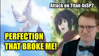 PERFECT ENDING  GERMAN watches Attack on Titan 4xSP2  BLIND REACTANALYSIS [upl. by Netsirhc]