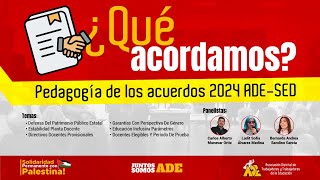 ¿Qué Acordamos Pedagogía a los acuerdos ADESED 2024  Parte 1 [upl. by Welker246]